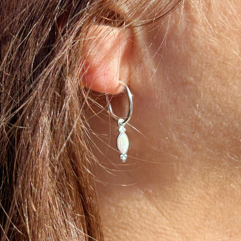 Sharma Marquise Drop Opal Earrings -Opal Jewellery