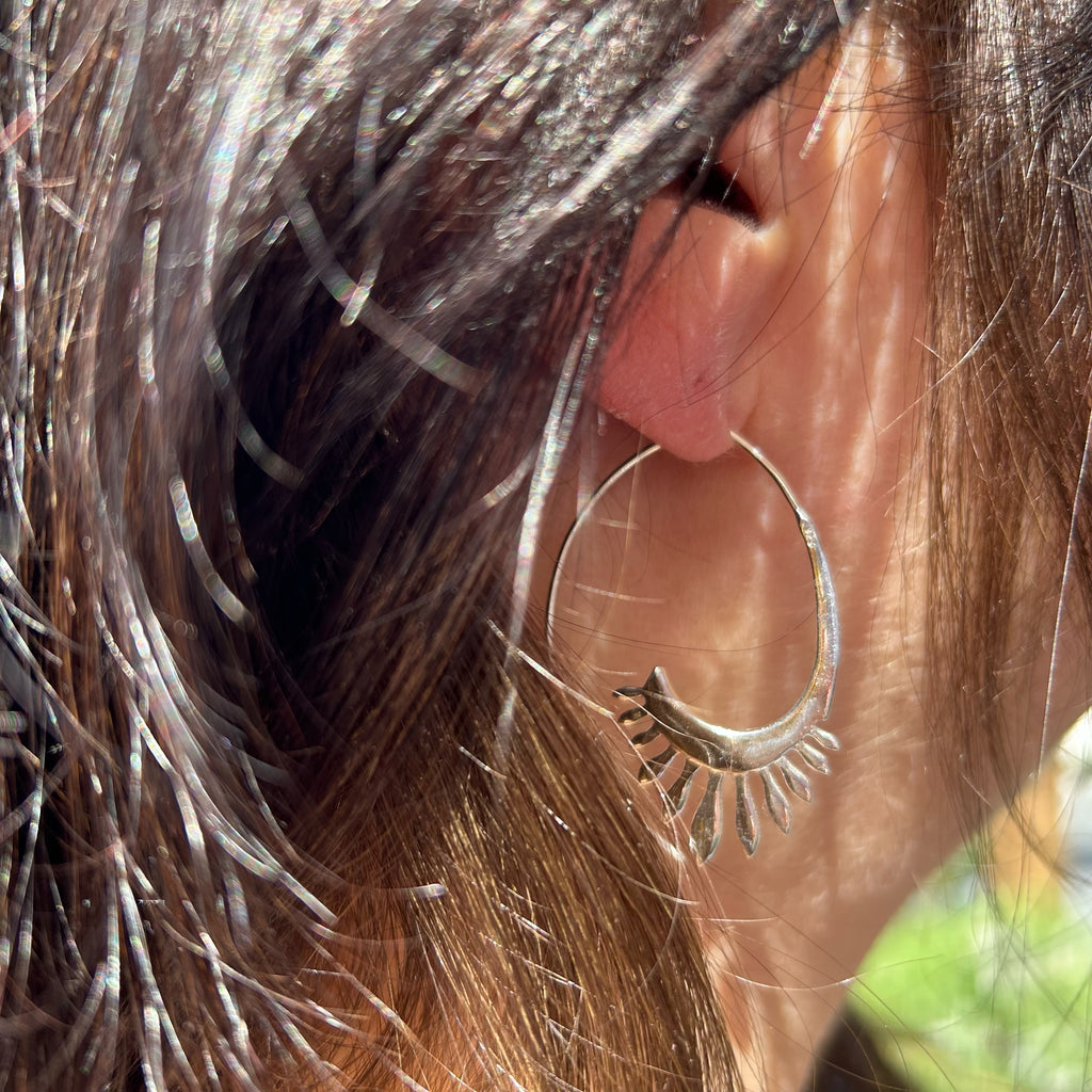 Sterling Silver Stega Earring | Handmade Silver Threader earrings