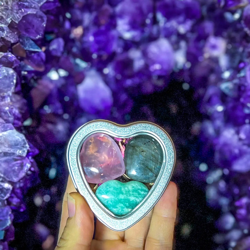Three Heart Crystal Gift Set | Crystals online