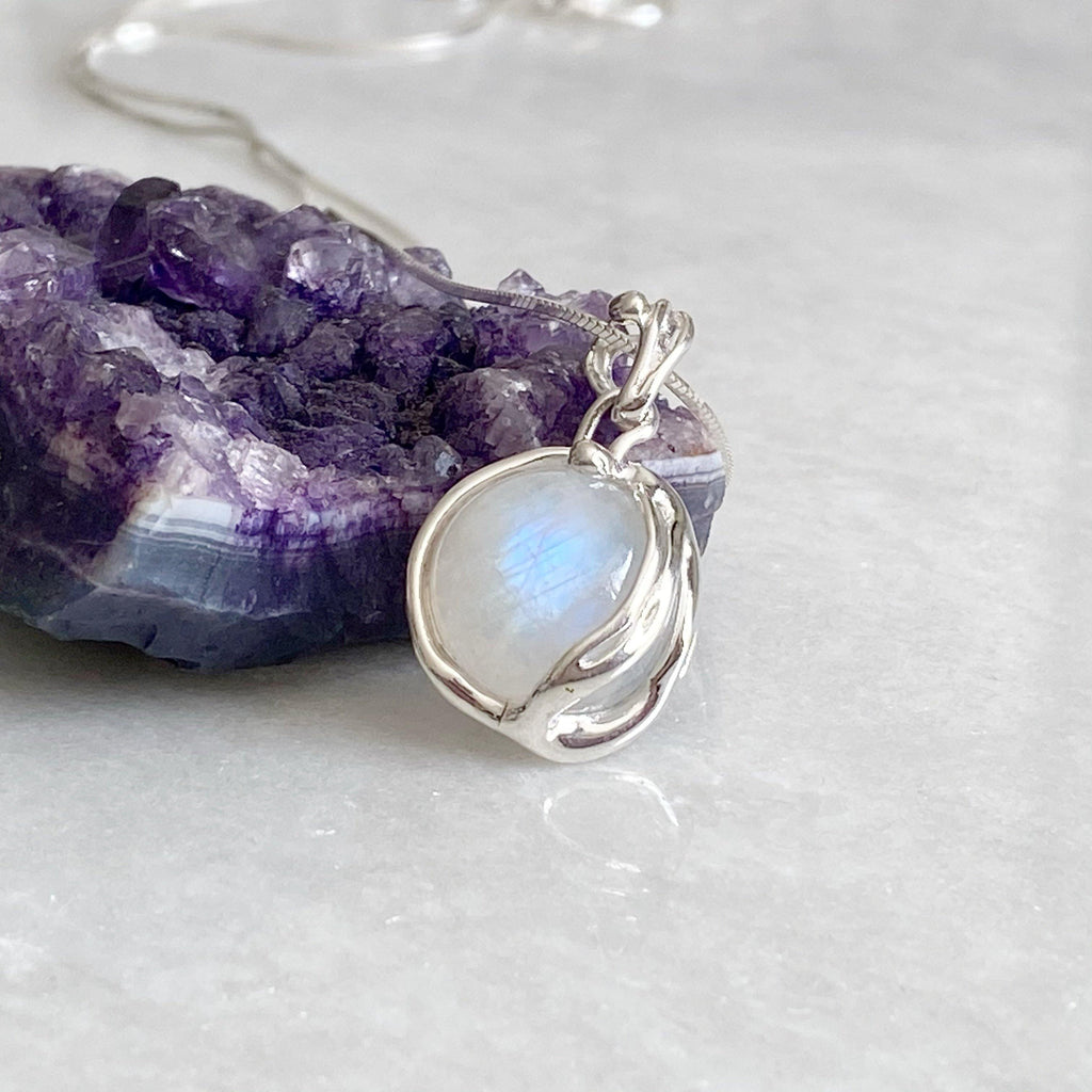 Molten Rainbow Moonstone Necklace - Earth and Elements Jewellery