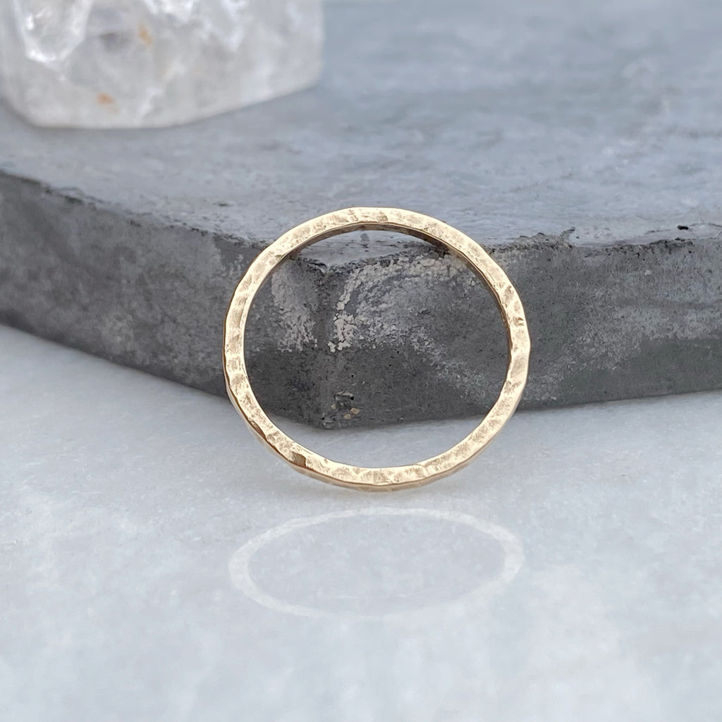 Natural Bronze Stacking Rings | Handmade Silver Rings