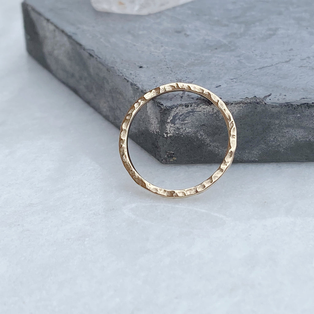 Natural Bronze Stacking Rings | Handmade Silver Rings