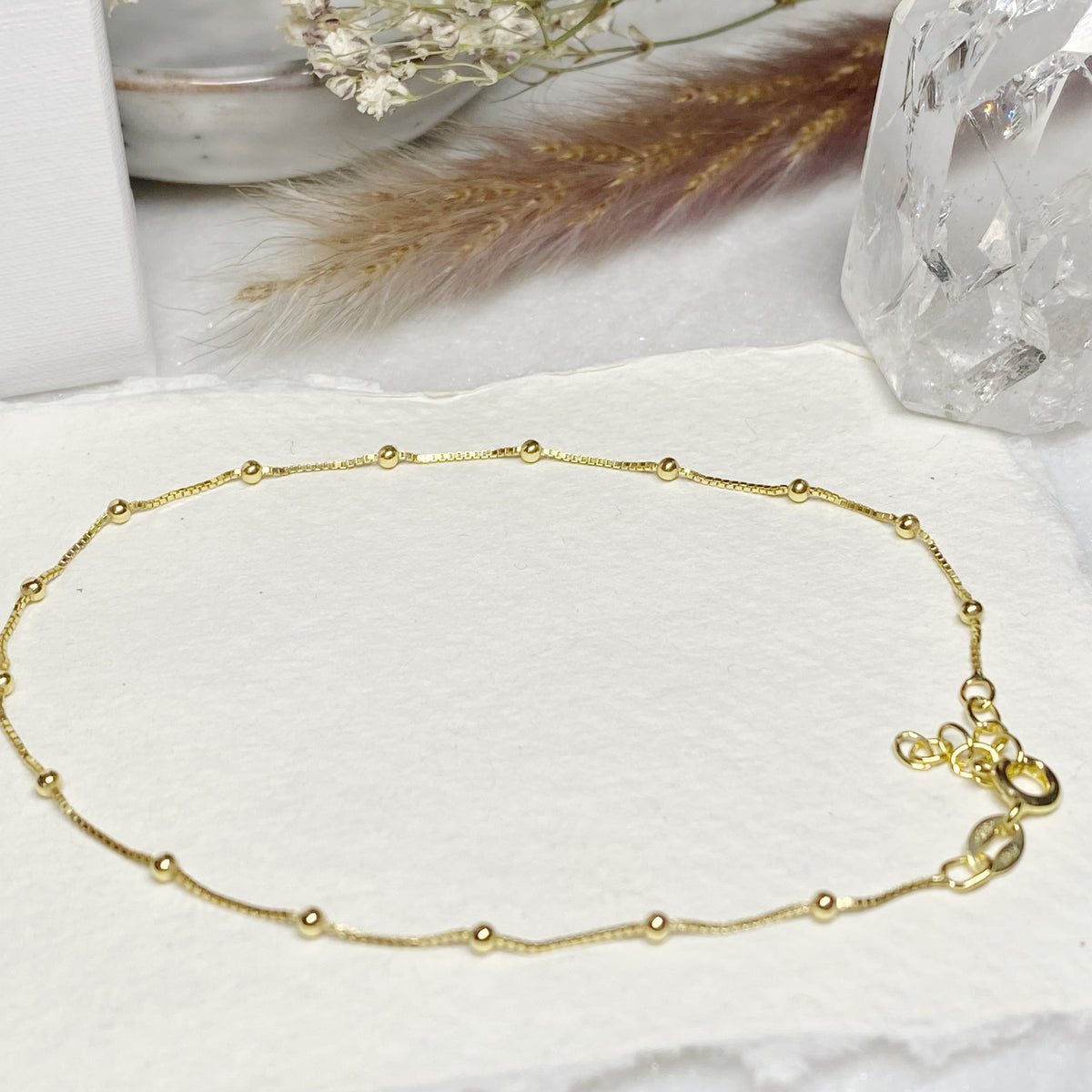 Simple gold hotsell anklet