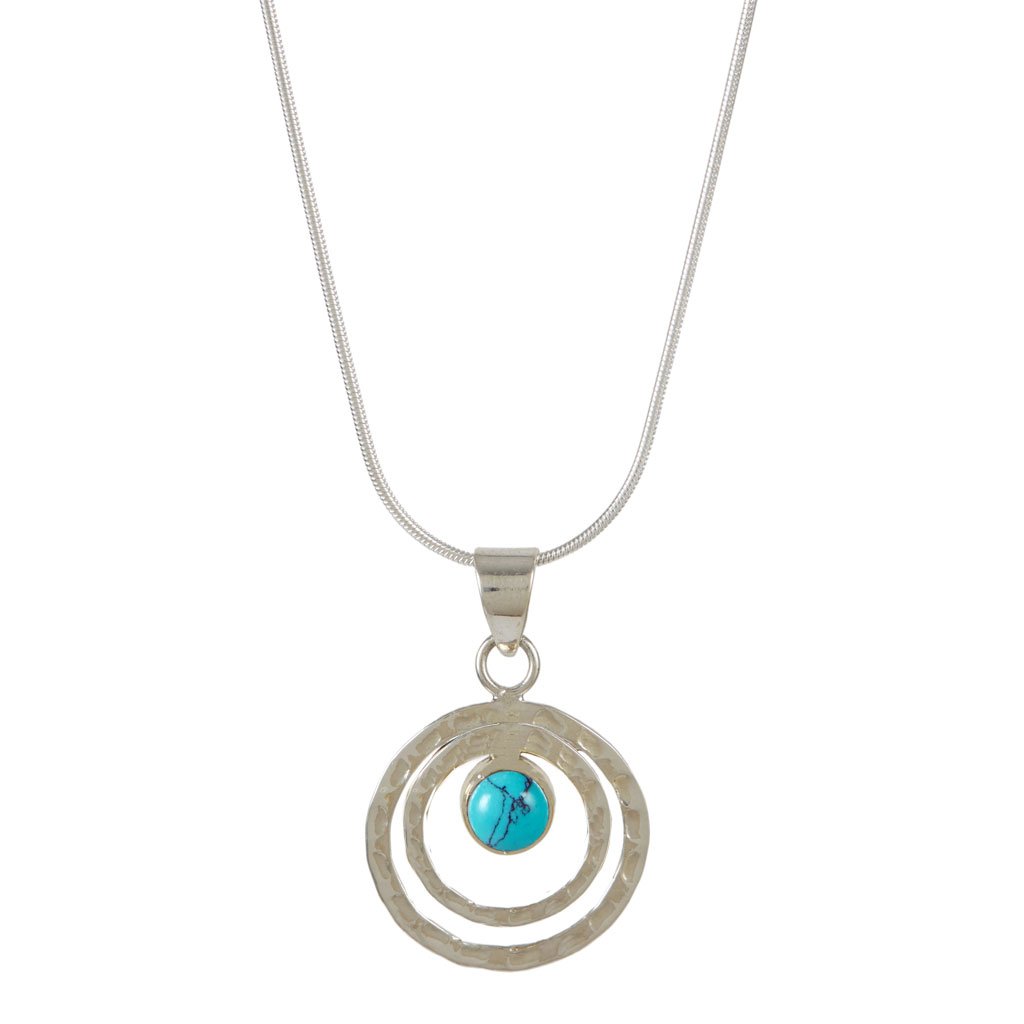 Infinity Universe Necklace - Turquoise - Silver gemstone jewellery