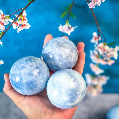 Blue Calcite Crystal Sphere | Crystal Balls