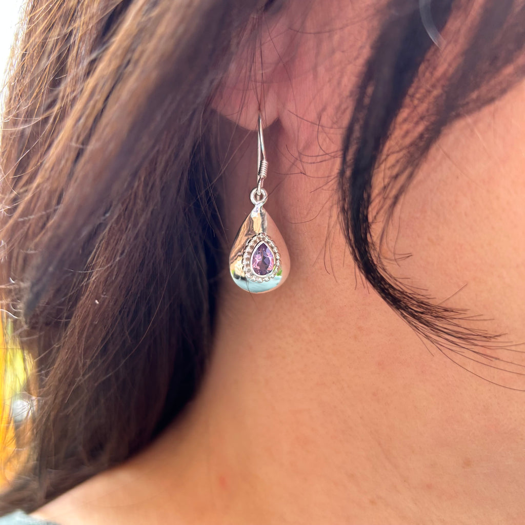 Amethyst earring from earth and elements jewellery 