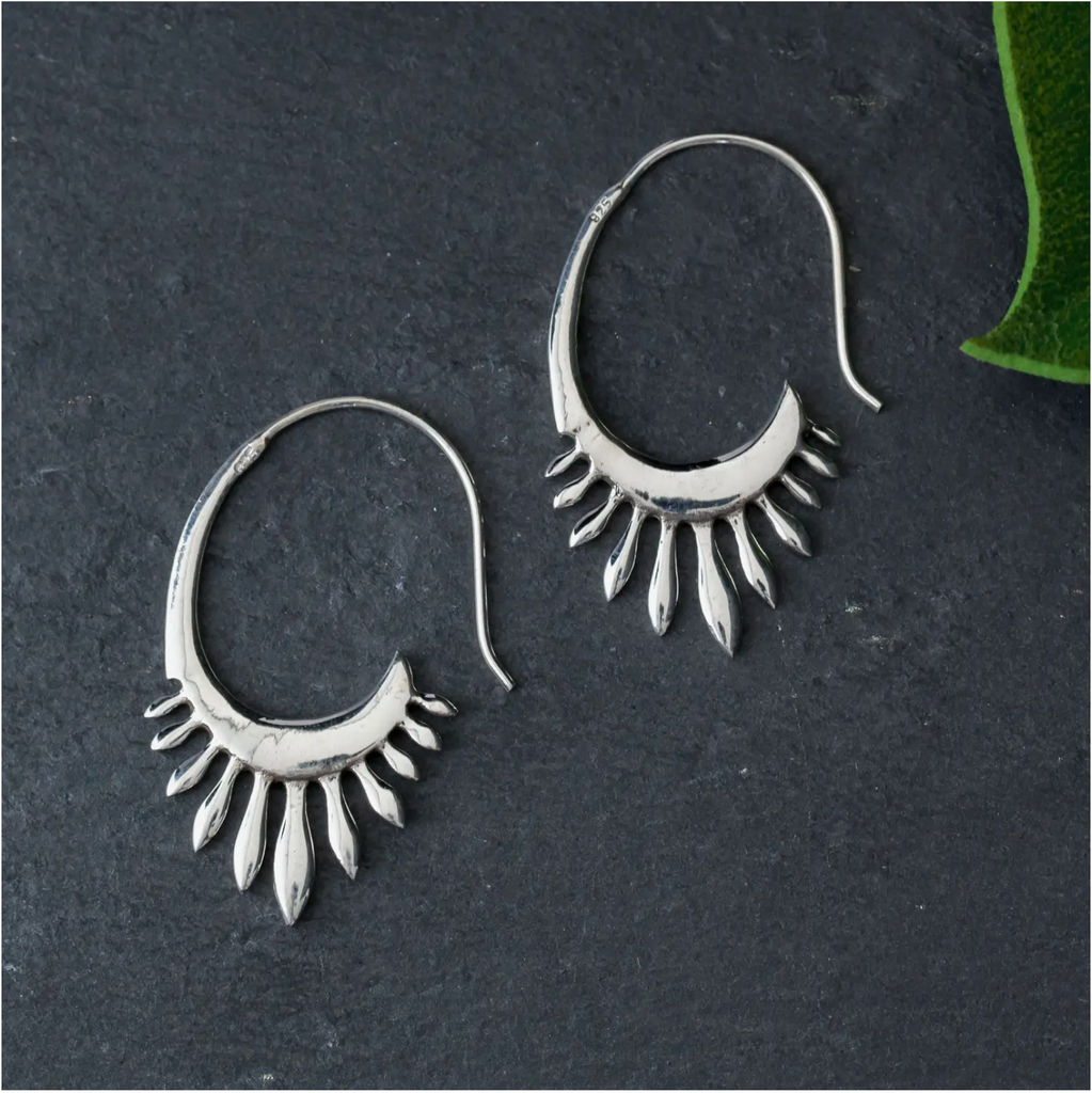 Sterling Silver Stega Earring | Handmade Silver Threader earrings