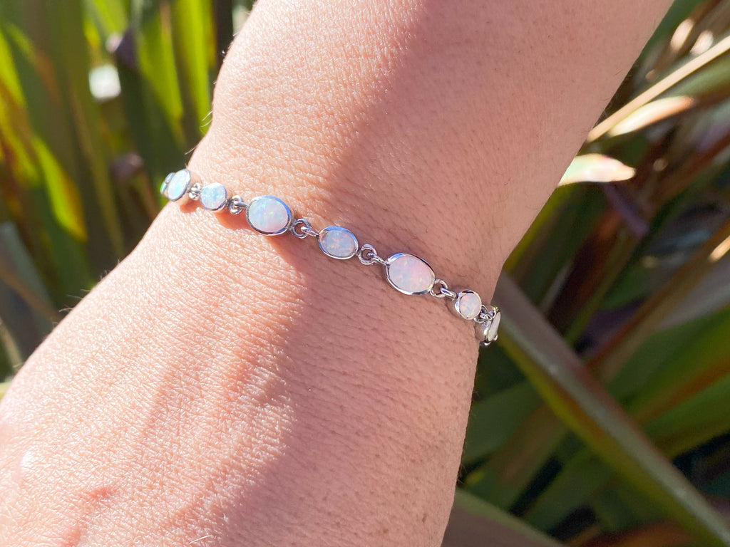 Sophia - White Opal Sparkle Bracelet