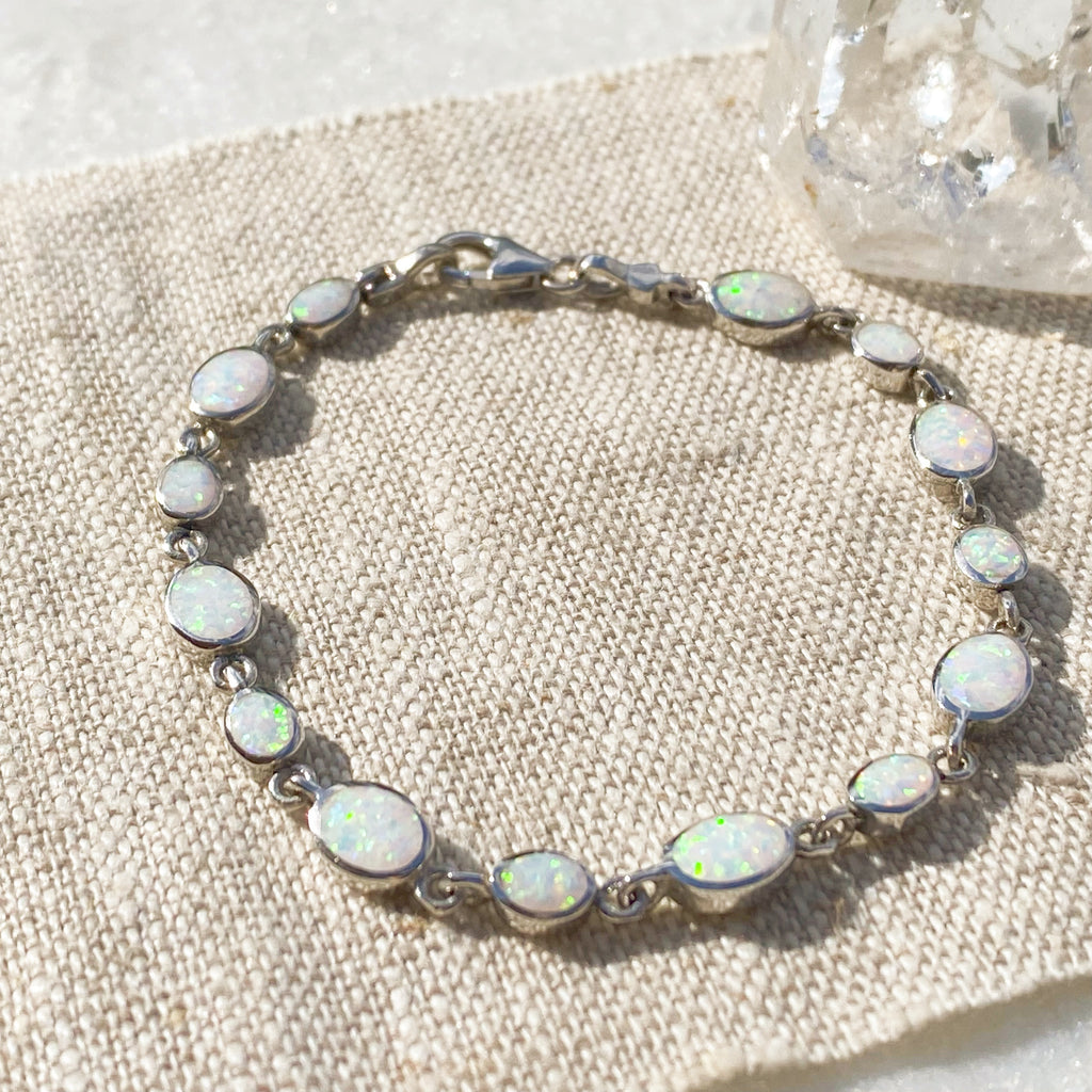 Sophia - White Opal Sparkle Bracelet