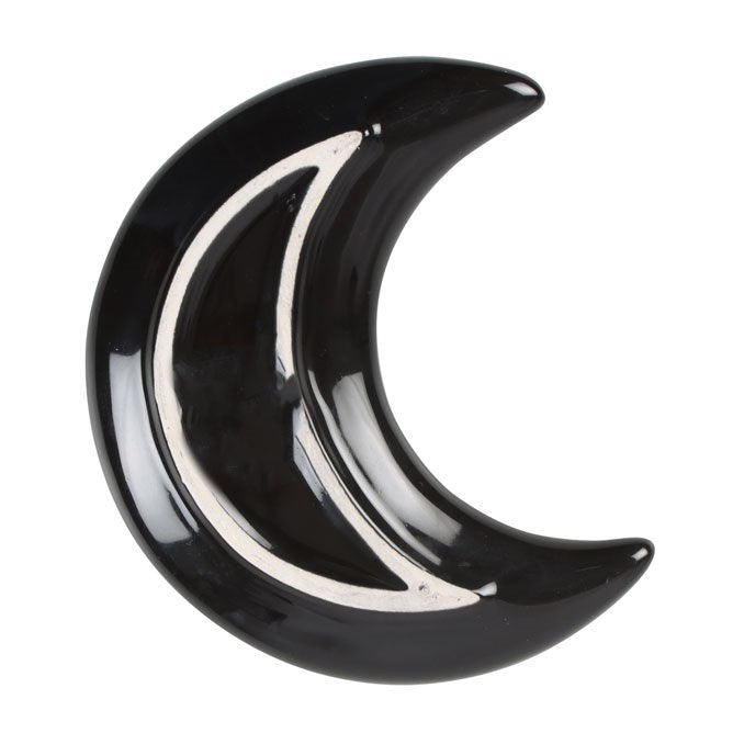 CRESCENT MOON DARK FOREST PRINT TRINKET DISH