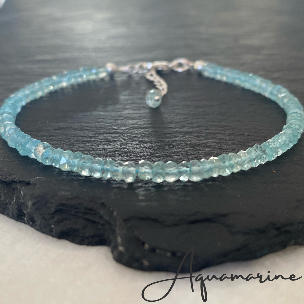 Gemstone Bracelets UK | Aquamarine (March Birthstone) Jewellery