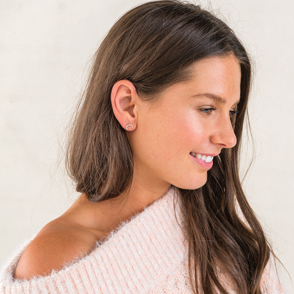Boho Goddess Moon Stud Earrings | Moon crescent earrings