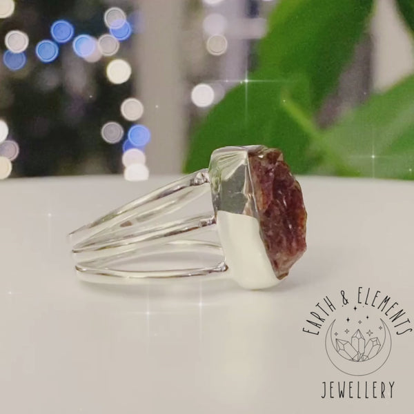 Raw garnet store jewelry