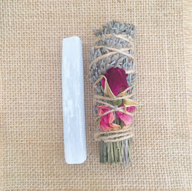 Smudge Stick And Crystal Gift Set