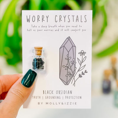Black Obsidian Worry Crystals | Gemstone gift idea