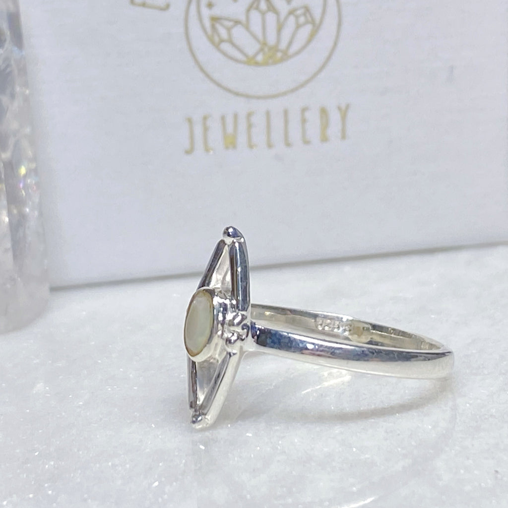 GEMINI Opal Ring | Sterling Silver Opal Ring | Handmade