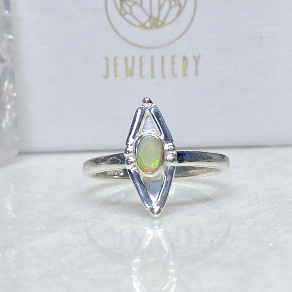 GEMINI Opal Ring | Sterling Silver Opal Ring | Handmade