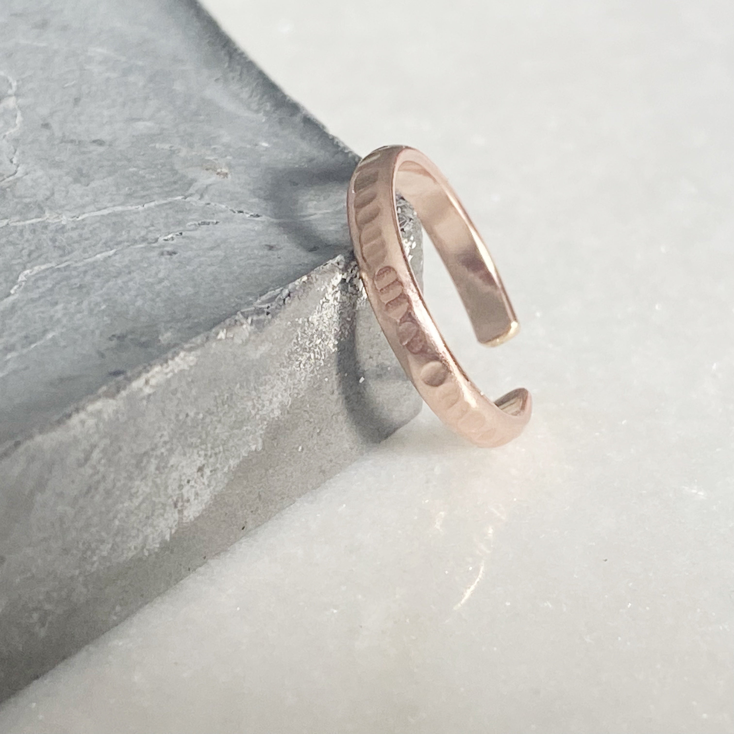 Rose Toe Rings Textured Rose Gold Toe Ring | Gold Filled Toe Rings