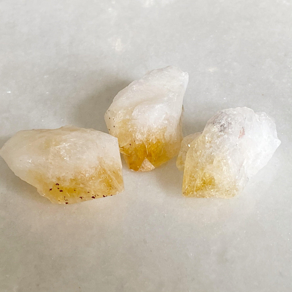 Natural Raw Citrine Crystal Point | Healing Crystals Earth and Elements