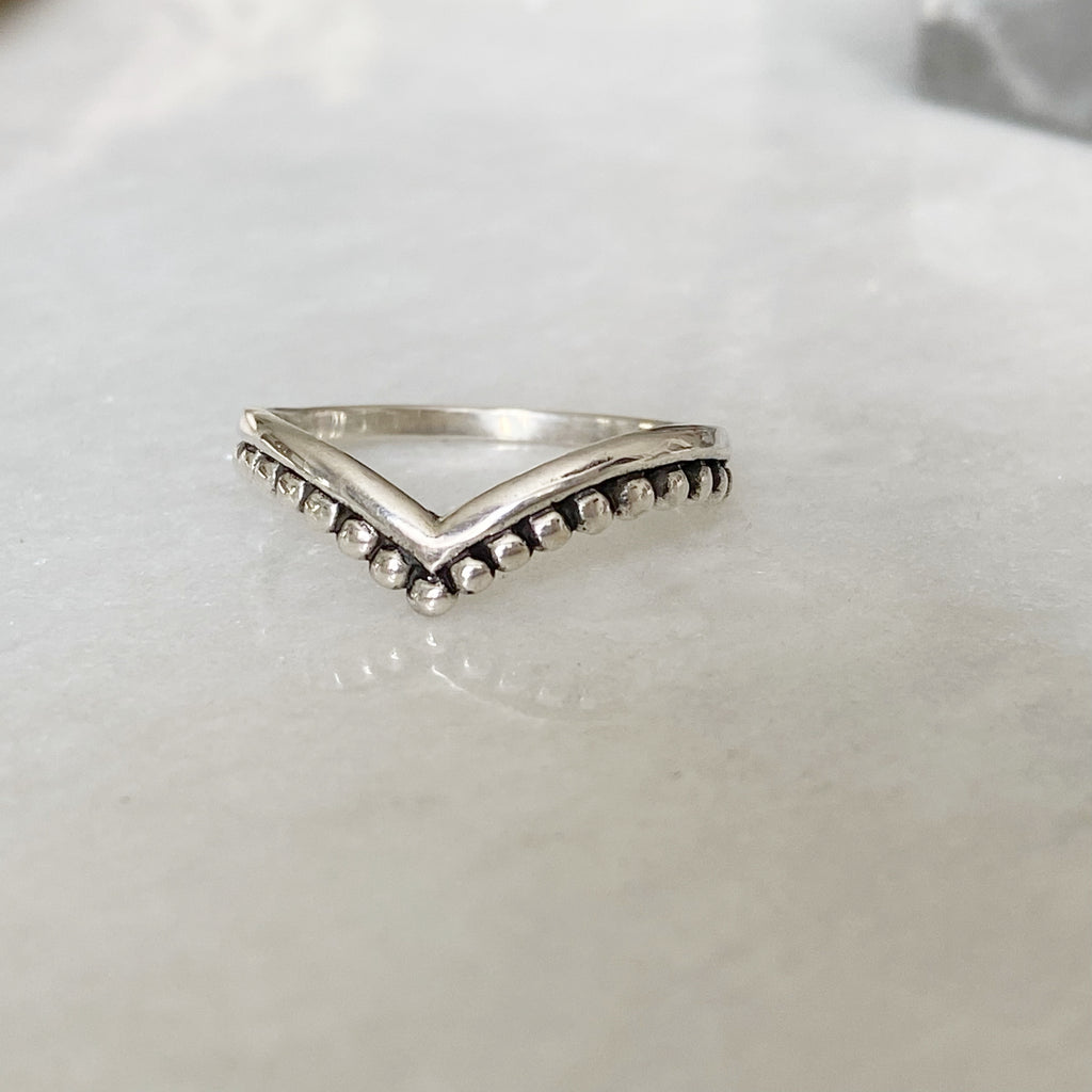 Silver Tribe Wishbone Ring | Sterling Silver Boho Rings | Thumb Ring