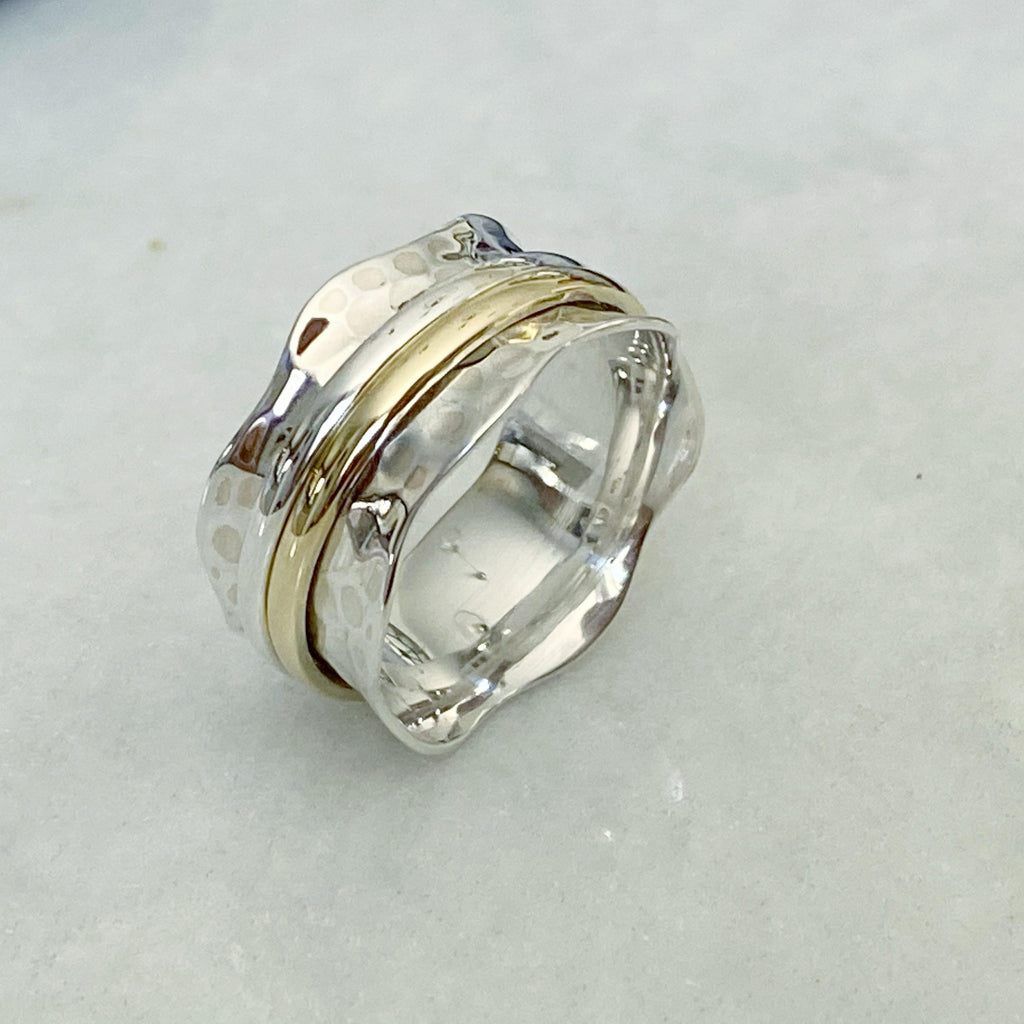 Silver Spinner Ring | Brass and Silver Spinner Rings | Jewellery