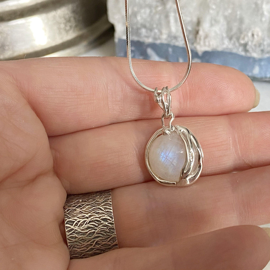 Molten Rainbow Moonstone Necklace - Earth and Elements Jewellery