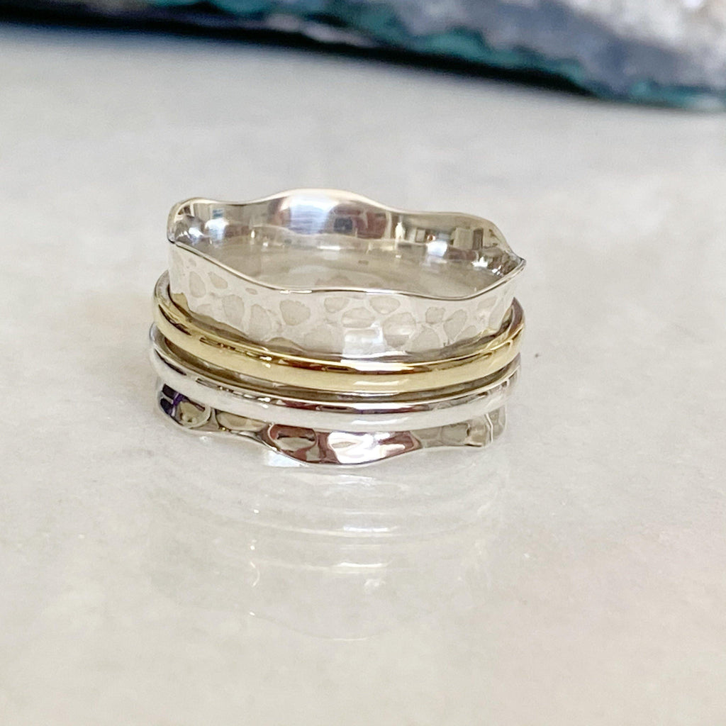 Silver Spinner Ring | Brass and Silver Spinner Rings | Jewellery