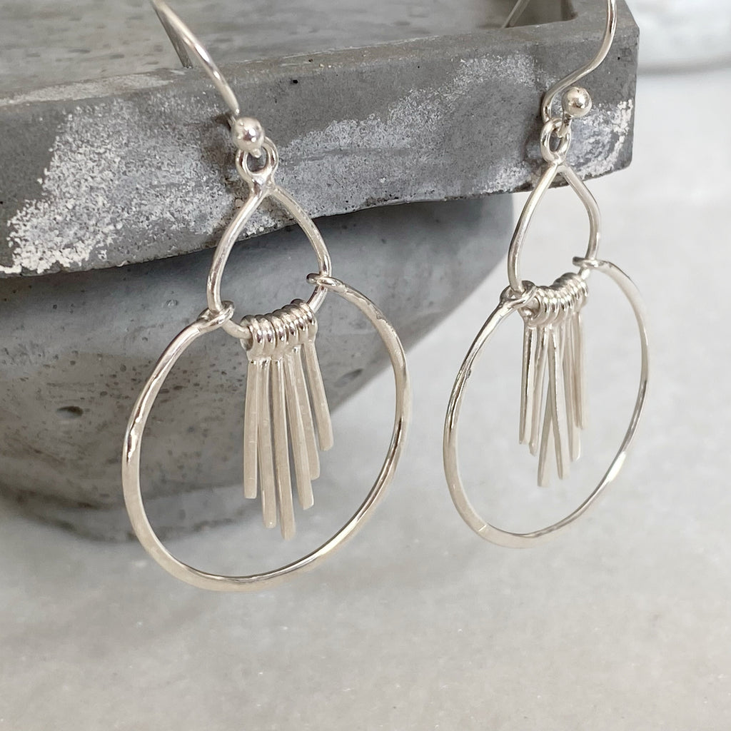 Waterfall Earrings  | Handmade sterling silver drop earrings