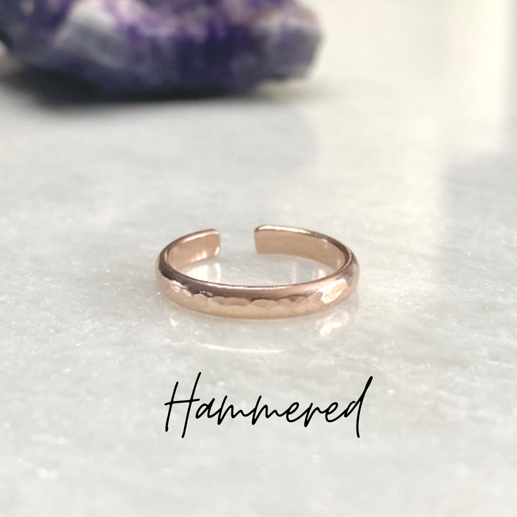 14k rose gold toe ring deals