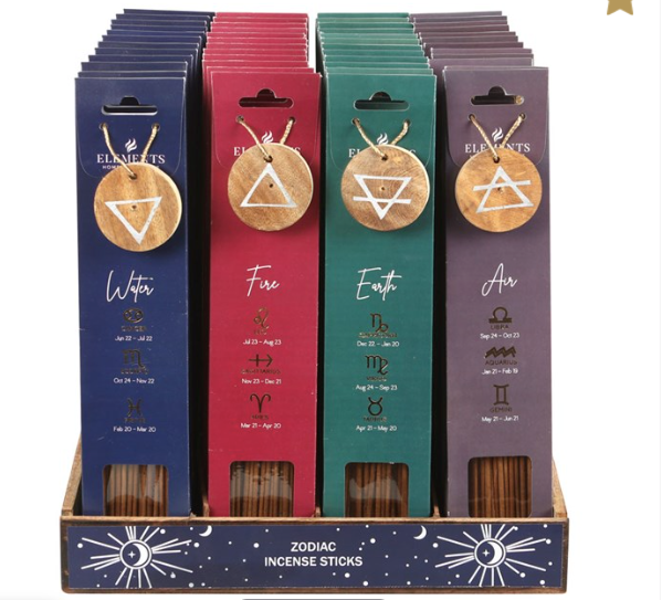 Four Elements, Zodiac Incense Sticks - Choose your Element