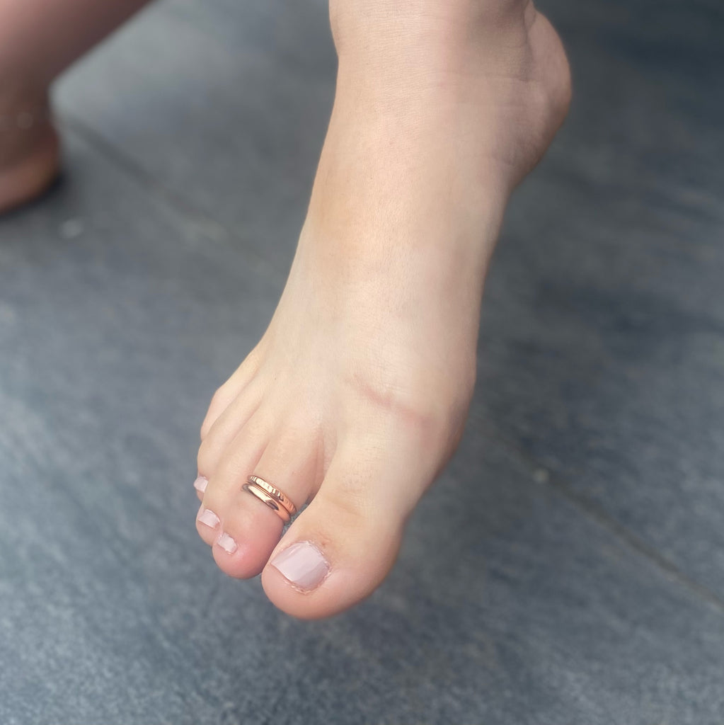 Textured Rose Gold Toe Ring | Gold Filled Toe Rings