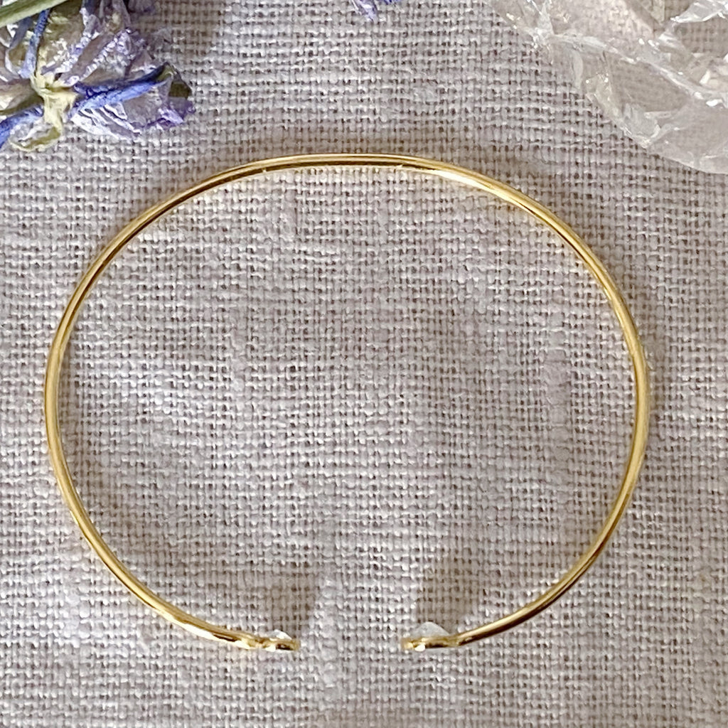 Dainty 14K Gold Vermeil Moonstone Bracelet