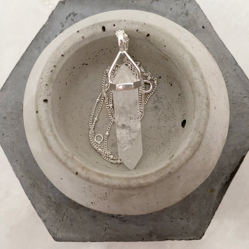 Energising Healing Crystal Necklace, Quartz | Crystal Point Necklaces