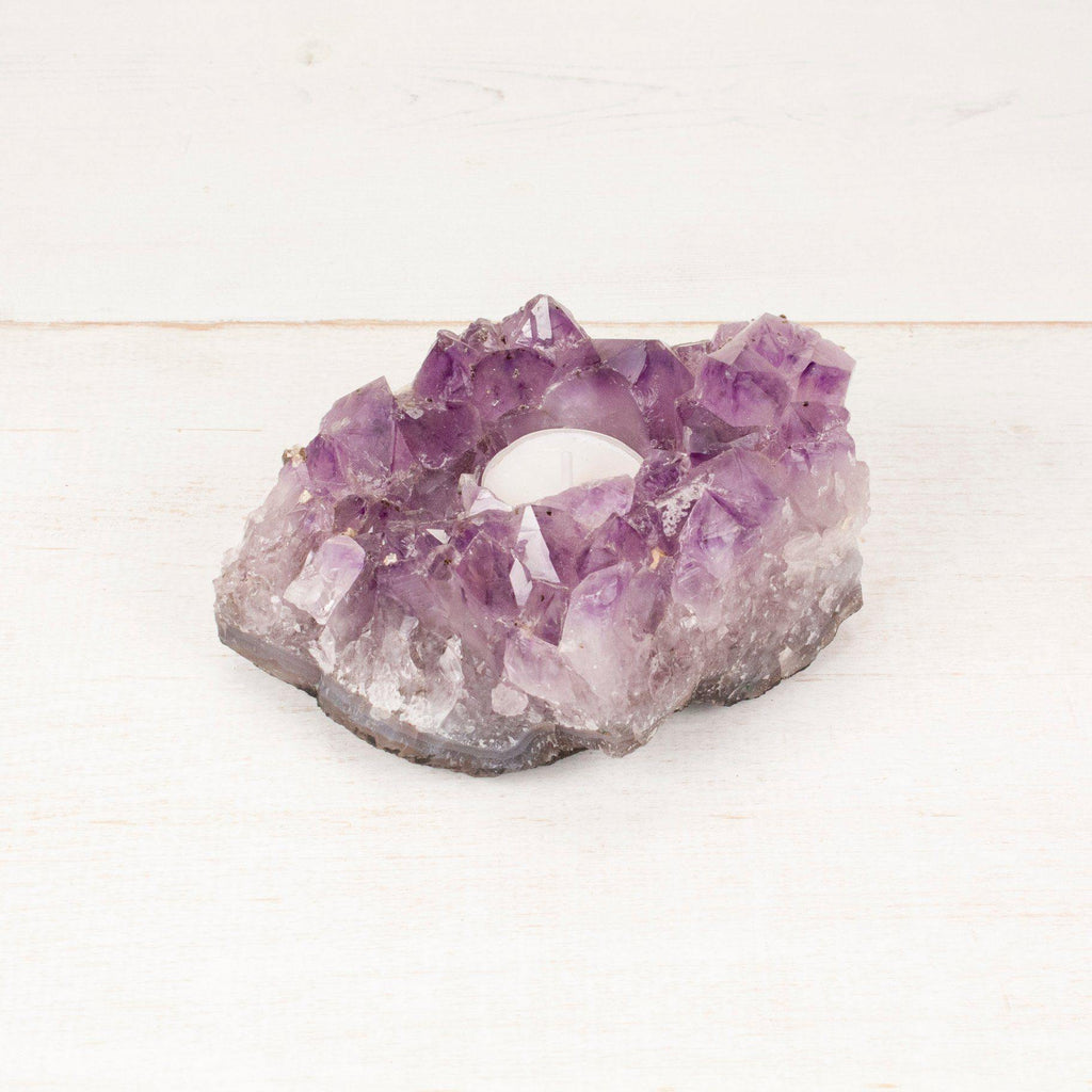 Amethyst Crystal Candle Holder - NEW