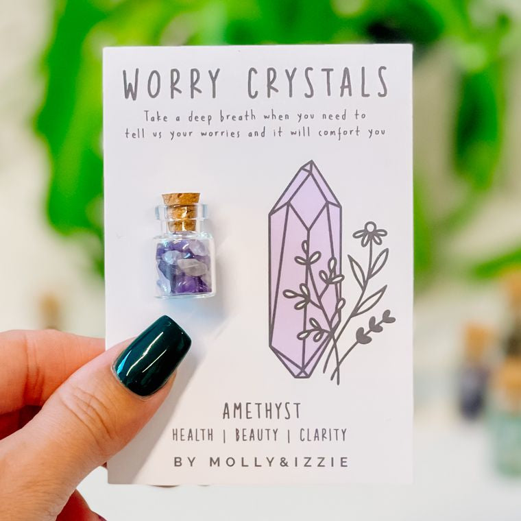 Amethyst Worry Crystals | Gemstone gift idea