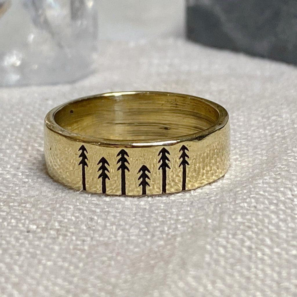 The Forest Ring | Hand Carved Brass Indian Rings