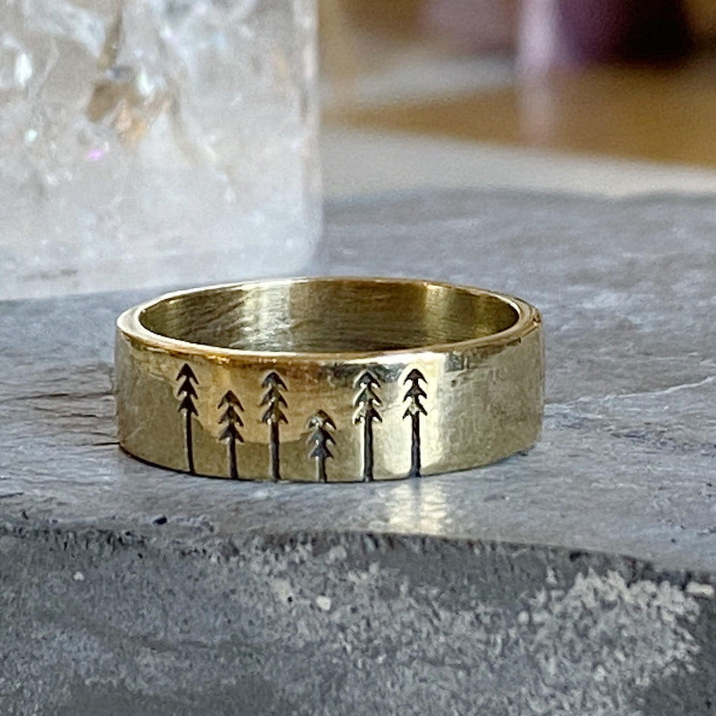 The Forest Ring | Hand Carved Brass Indian Rings