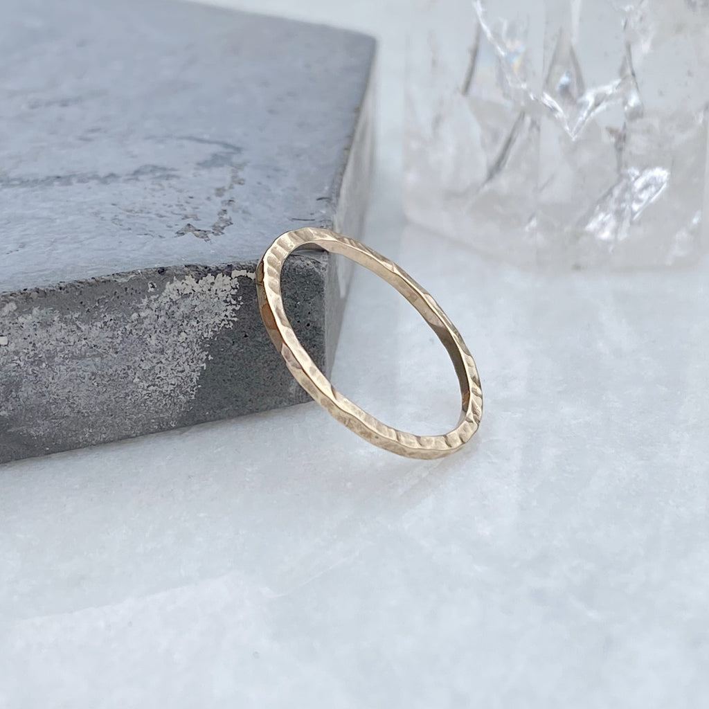 Natural Bronze Stacking Rings | Handmade Silver Rings