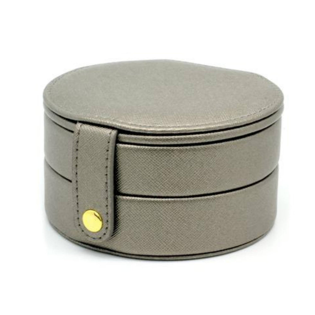 Comiso Grey Round Jewellery Box