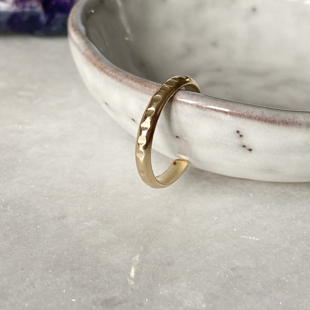 Hammered Gold Toe Ring | Gold Toe Rings | Handmade Toe rings