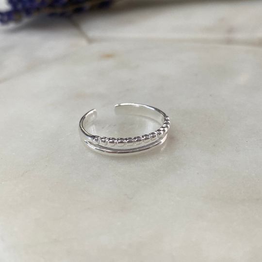 Double Layered Sterling Silver Toe Ring