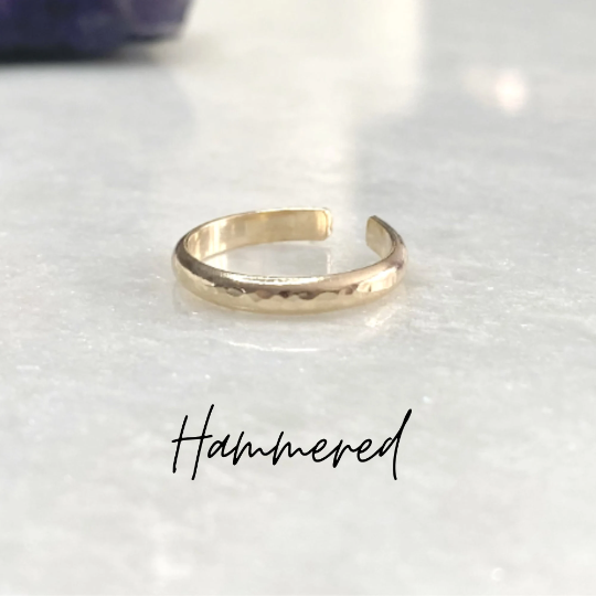 Solid gold 2025 toe ring