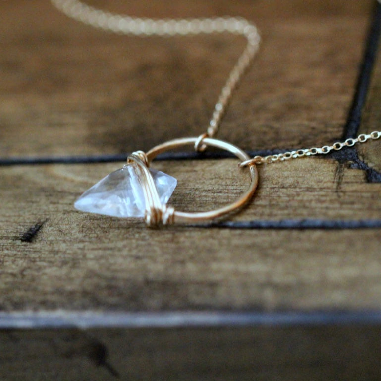 ALBATROSS NECKLACE CRYSTAL QUARTZ GEMSTONE JEWELLERY