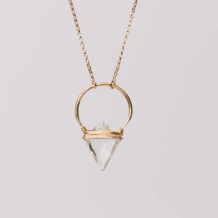 ALBATROSS NECKLACE - CRYSTAL QUARTZ  - GEMSTONE JEWELLERY