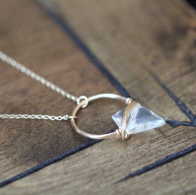 ALBATROSS NECKLACE - CRYSTAL QUARTZ  - GEMSTONE JEWELLERY