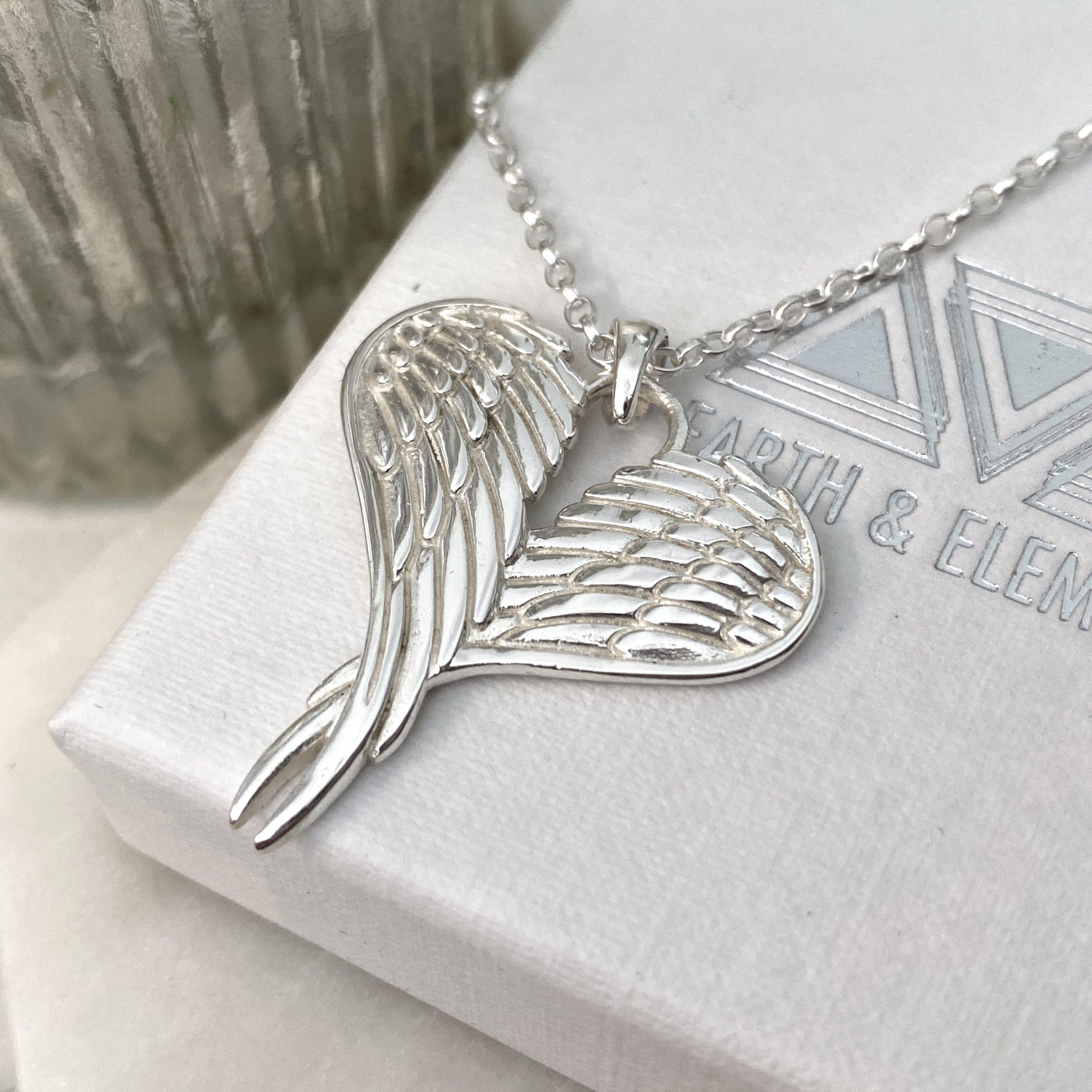 Sterling Silver Cubic Zirconia Angel Wing Necklace – Aspire Fine Jewellery