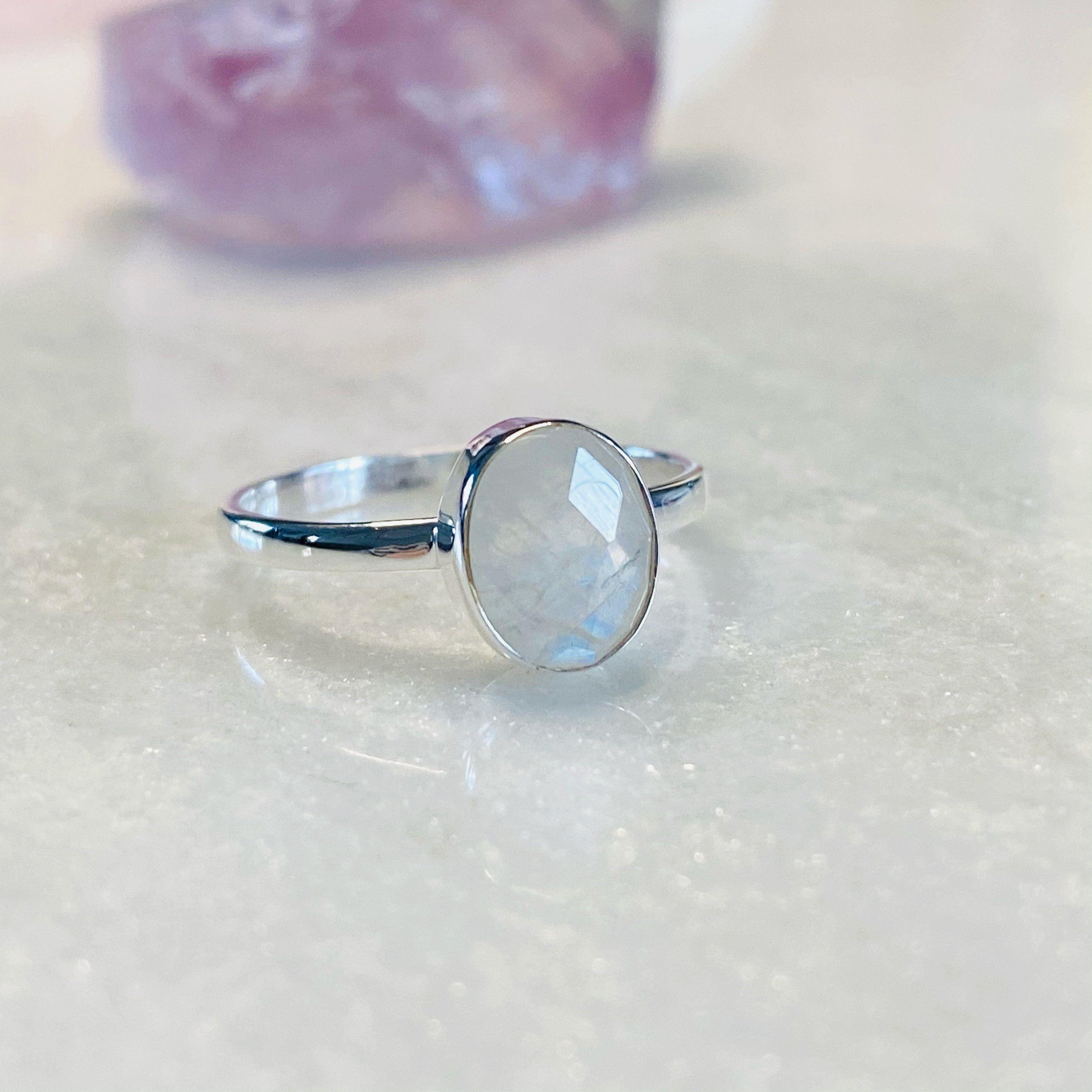 Stackable moonstone hotsell rings