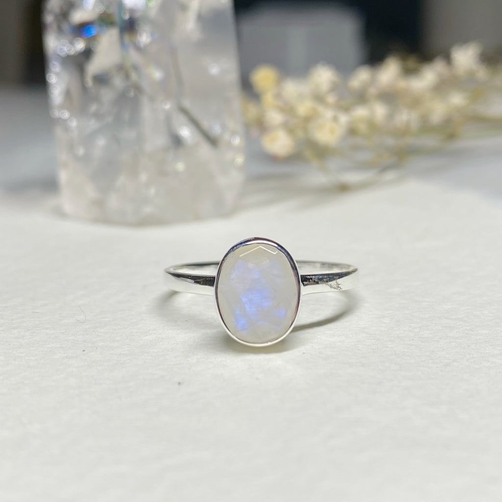 Must Have Moonstone Faceted Moonstone Stackable Ring | Sterling Silver