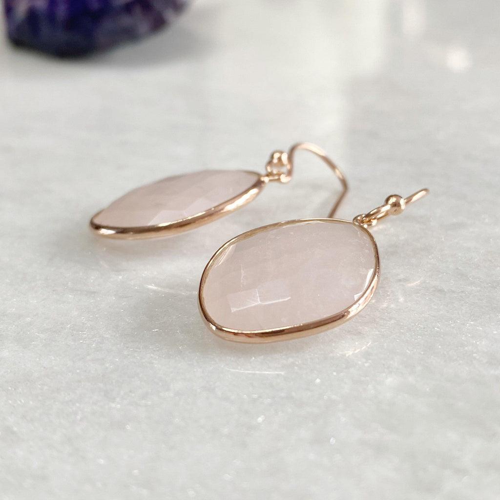 Rosie -  14K Rose Gold Vermeil Drop Earrings