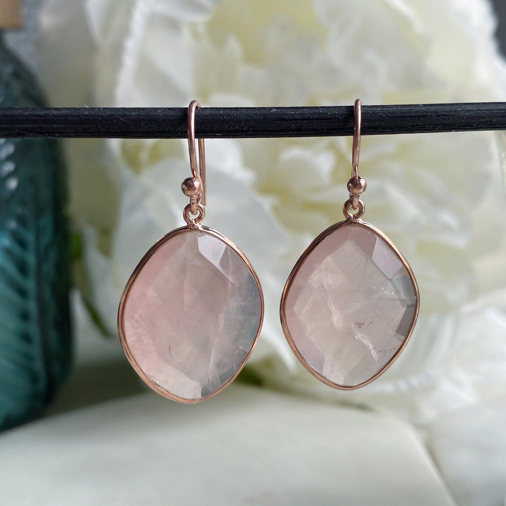 Rosie -  14K Rose Gold Vermeil Drop Earrings